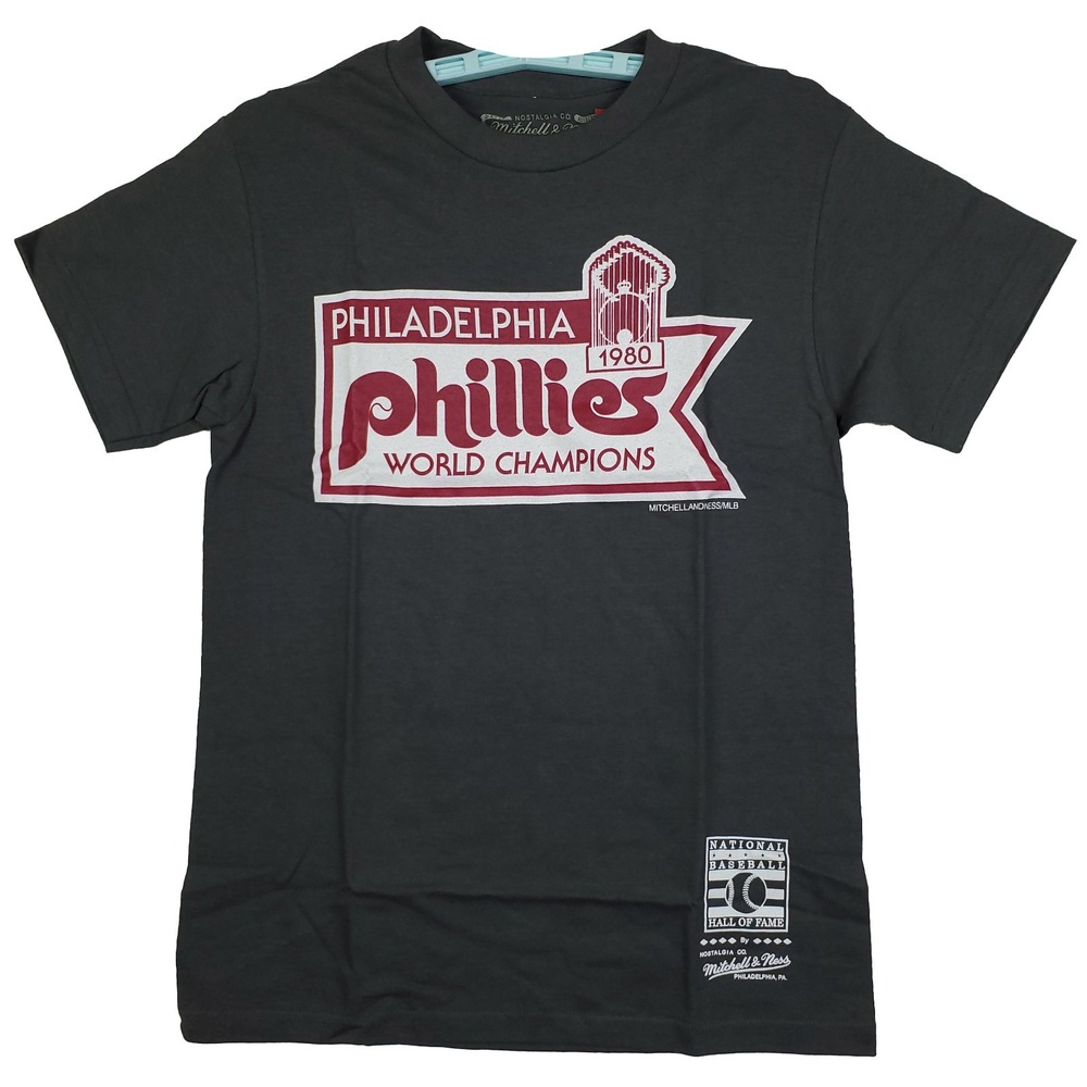 Philadelphia Phillies Mitchell & Ness MLB Small Shirt 1980 Champions Gray NWT
